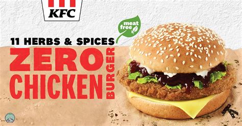 Kfc Singapore Rolls Out Meat Free Zero Chicken Burger