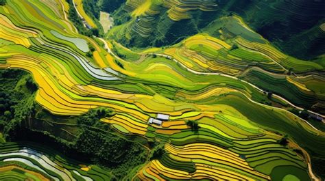 Mu Cang Chai Vietnam Campos Dorados Un Paisaje Impresionante Foto Premium