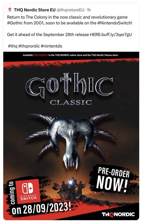 Gothic Classic Switch Konsolen Pc Spiele Shock Community