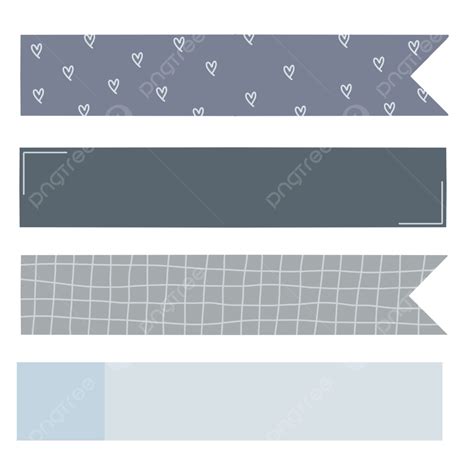 Blue Set Washi Tape Printable Digital Sticker For Journal Book Cute