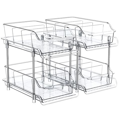 Buy Yoomidda Bathroom Storage Organizer With Dividers 2 Tier Multi Purpose Kitchen Under Sink