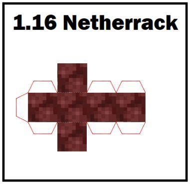 Minecraft Papercraft Netherrack