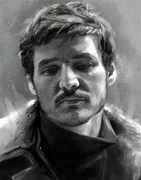 Pedro Pascal Emotional Art Celebrity Art Color Pencil Art Human Art