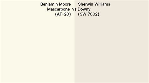 Benjamin Moore Mascarpone Af Vs Sherwin Williams Downy Sw