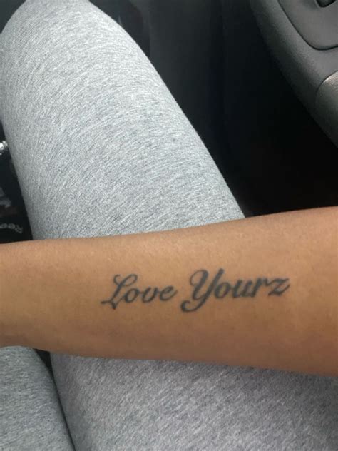 Love Yourz In 2024 Love Yourself Tattoo Dope Tattoos For Women J Cole Tattoos