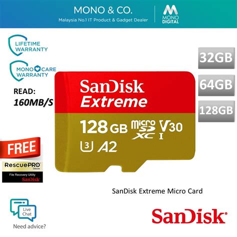 Original Sandisk EXTREME PRO U3 Class 10 Micro SD TF Memory Card