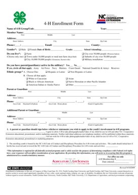 Fillable Online Forsythlibrary H Enrollment Form Forsythlibrary