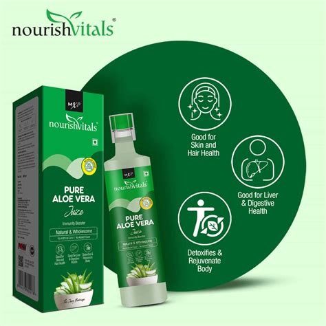 Buy Nourishvitals Pure Aloe Vera Juice Ml Supports Healthy Skin No