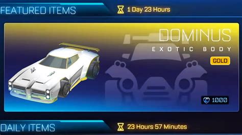 New Gold Dominus Item Shop On Rocket League Youtube