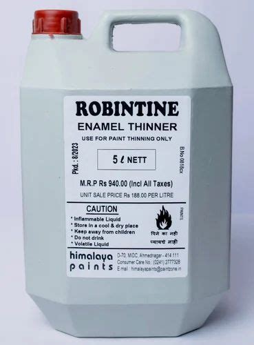 5l Robintine Enamel Paint Thinner At ₹ 500bottle Enamel Thinner In