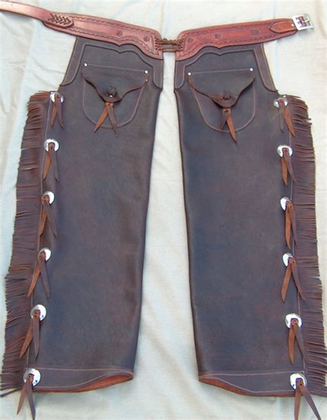 Old West Shotgun Chaps With Star Conchos Doves And Dandys