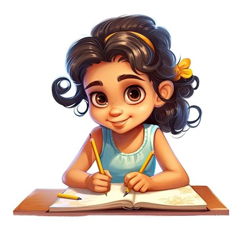 Premium AI Image 3d Illustration Of A Cute 4 Year Old Latin Girl