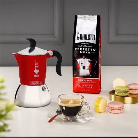 Moka Caffettiera Fiammetta Induction 2 Tazze Bialetti Induzione Red Rosso