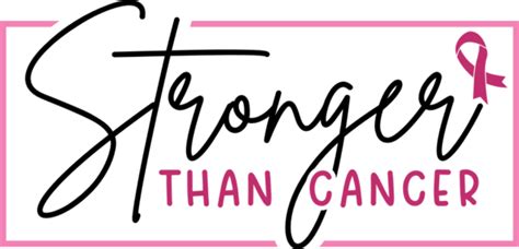 Stronger Than Cancer Breast Cancer Awareness Tshirt Design Free Svg