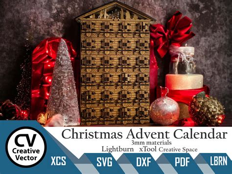 Christmas Advent Calendar with a Nativity Scene – Creative Vector