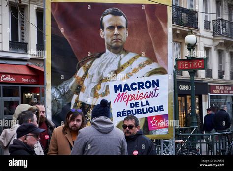 Paris Frankreich Januar Zehntausende Von Demonstranten