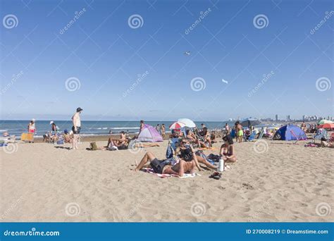 Tourists in Mar Del Plata Beaches Editorial Stock Image - Image of ...