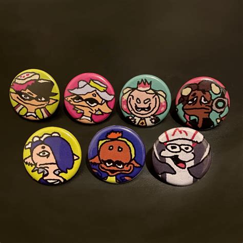 MS Paint Splatoon Inspired Button Pins | sproutposting