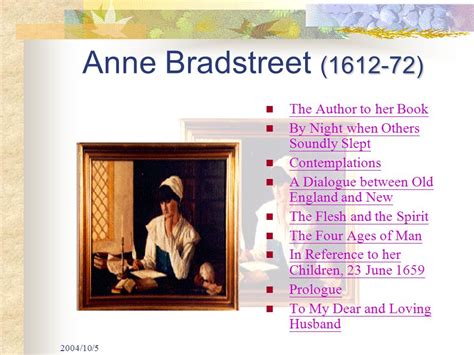 Anne Bradstreet The Author To Her Book Slidesharetrick