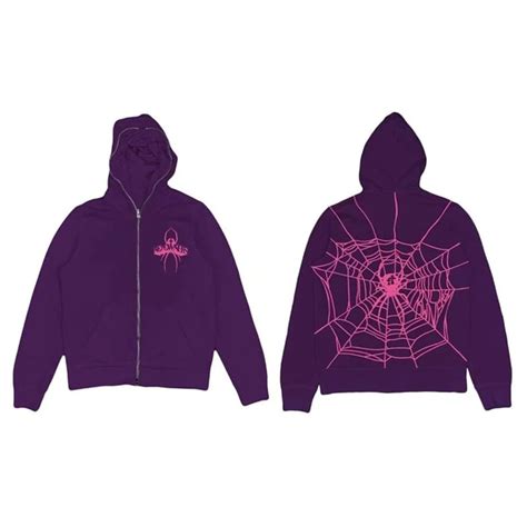 Spider Web Y2k Zip Up Hoodie Y2k Clothing Streetwear Goth Etsy Uk