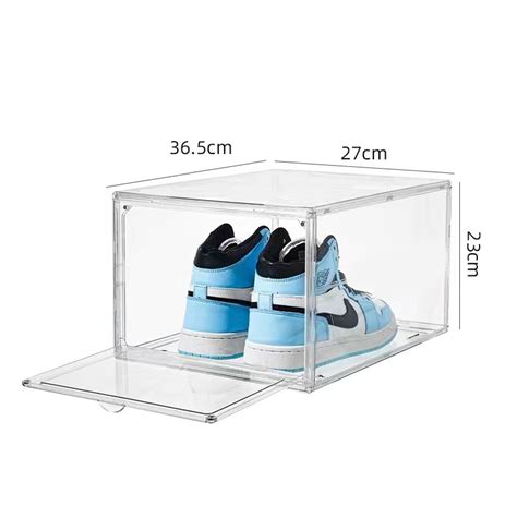 【fast Shipping】acrylic Shoe Box Magnetic Side Drop Shoe Box Stackable