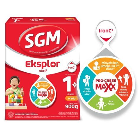 Jual Susu SGM Eksplor 1 Plus Rasa Vanilla Madu 900 Gram 1 3 Tahun