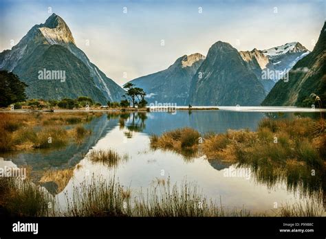 Mitre Peak Milford Sound Fiordland National Parknew Zealand World