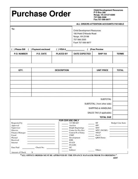 Construction Purchase Order Template Excel Excel Templates