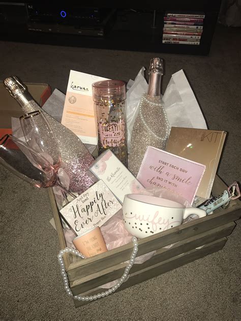 Bridal Shower T Basket For The Blushing And Glowing Bride” Complete