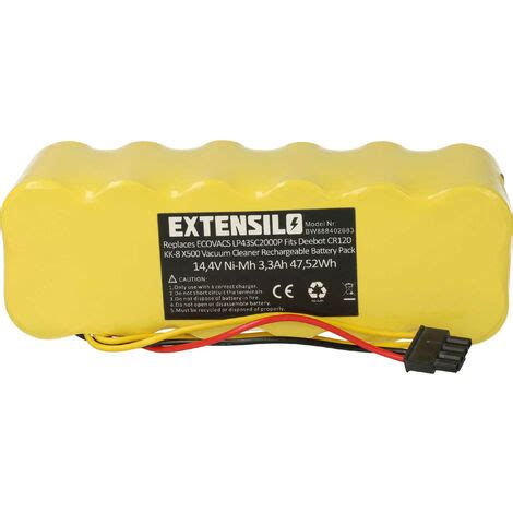 EXTENSILO 1x Batterie Compatible Avec Dibea X580 X500 DIBEA KK8 X600