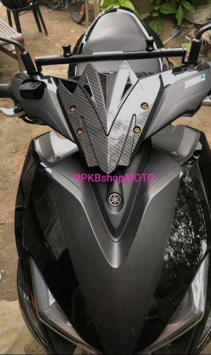 AEROX 155 V1 And Rusi Rapid 150 NEMO Visor Carbon Garnish INDONESIA