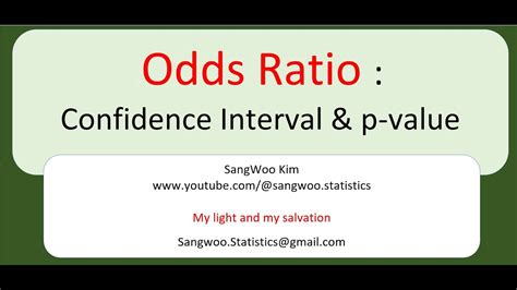 305 Odds Ratio Confidence Interval And P Value In Excel And R YouTube