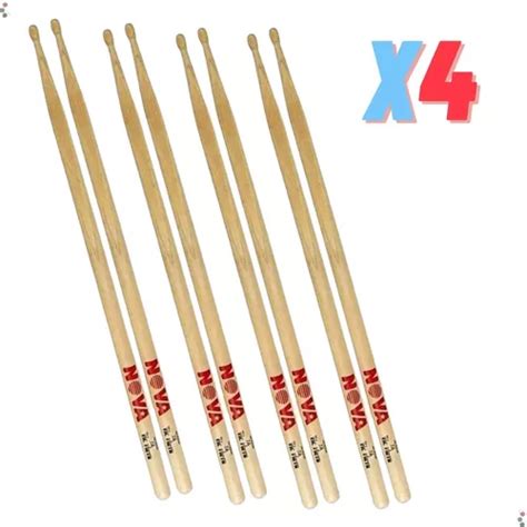 Kit 4 Pares Baqueta Nova N7a Hickory 7a By Vic Firth Frete grátis