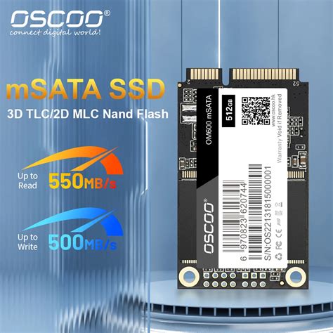 OSCOO MSATA SSD SATA3 16GB 32GB 64GB 128GB 256GB 512GB 1TB HD Solid