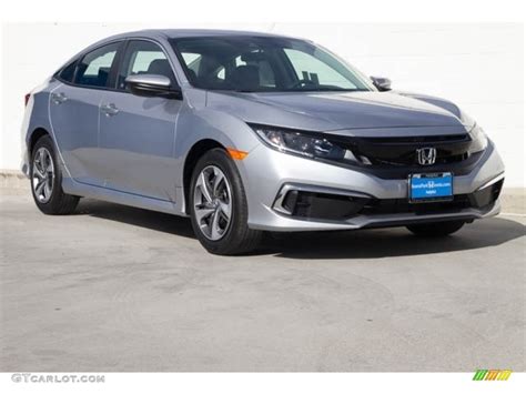 2019 Lunar Silver Metallic Honda Civic Lx Sedan 130683288 Car Color Galleries