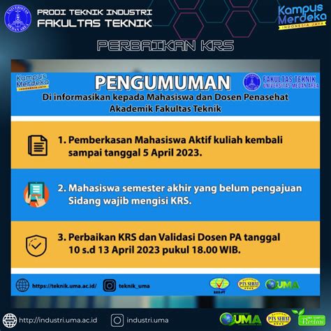 Informasi Perbaikan Krs Semester Genap Ta Program Studi