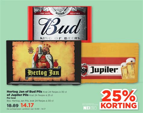 Hertog Jan Of Bud Pils Of Jupiler Pils Aanbieding Bij Plus