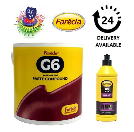 Farecla G6 Rapid Grade Paste Compound Polish 3kg Cutting G63000 + G3 ...