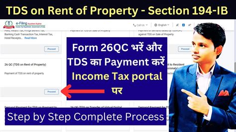 How To Pay Tds On Rent Online Form Qc Online Filing Income Tax