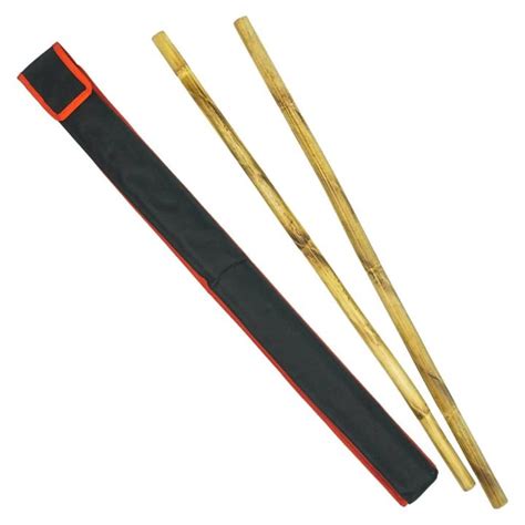 Arnis Set With Bag Case Kali Escrima Rattan Sticks Training Stick