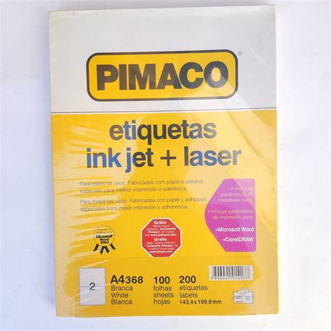 Etiqueta Pimaco A Branca Folhas Etiquetas Shopee Brasil