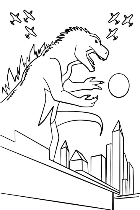 Chibi Godzilla Coloring Page - Godzilla Coloring Pages - Coloring Pages ...