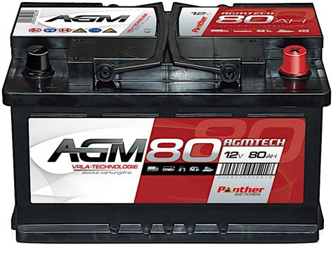 AGM Batterie 12V 80Ah 800A EN VRLA