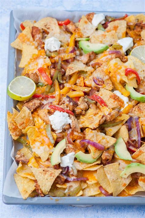 Chicken Fajita Nachos Everyday Delicious