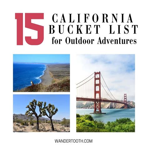 California Bucket List Places To Visit For Outdoor Adventures