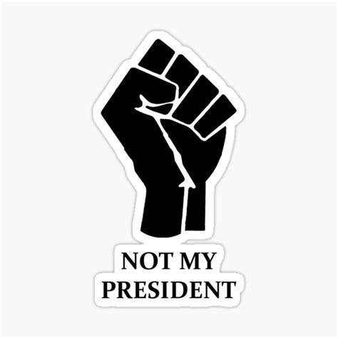 Not My President Sticker By Colormecolorado Redbubble