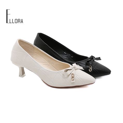 Jual ELLORA EG 8830 Sepatu Heels Wanita Kerja Import 5cm Sintetis