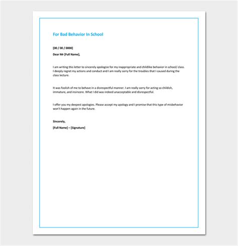 Apology Letter For Bad Behavior 7 Samples And Formats Ways To Say