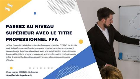 Passez Au Niveau Supérieur Avec Le Titre Professionnel Fpa Schola