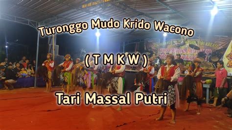 Tari Massal Putri Turonggo Mudo Krido Wacono Tmkw Youtube